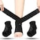 Honoson 2 Pcs Ankle Brace Kid Ankle Support Youth Neoprene Lace up Compression Sleeve Foot Brace Stabilizer with Adjustable Strap for Sport Sprained Plantar Fasciitis Achilles TendonitisBlackS