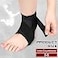Honoson 2 Pcs Ankle Brace Kid Ankle Support Youth Neoprene Lace up Compression Sleeve Foot Brace Stabilizer with Adjustable Strap for Sport Sprained Plantar Fasciitis Achilles TendonitisBlackS