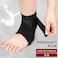 Honoson 2 Pcs Ankle Brace Kid Ankle Support Youth Neoprene Lace up Compression Sleeve Foot Brace Stabilizer with Adjustable Strap for Sport Sprained Plantar Fasciitis Achilles TendonitisBlackS
