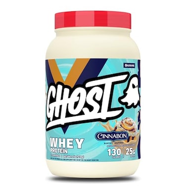 مسحوق بروتين مصل اللبن GHOST بنكهة سينابون، 2 رطل، 25 غرام من البروتين، بنكهة لفائف القرفة، مركز بروتين مصل اللبن المعزول، مزيج بروتين مصل اللبن المتحلل، مخفوقات ما بعد التمرين، خالي من الصويا والغلوتين