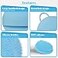 Blessence Body Silicone Scrubber Blue Exfoliating Body Scrubber with Handle Shower Brush Bath Sponges for Personal Care