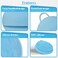 Blessence Body Silicone Scrubber Blue Exfoliating Body Scrubber with Handle Shower Brush Bath Sponges for Personal Care