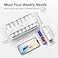 KOVIUU Weekly Pill Organizer 2 Times a Day Large Travel Pill Box 7 Day Am Pm Twice Daily Pill Case with Rotatable Handle Pill Holder Container for Vitamin Medicine Supplement Fish Oil White