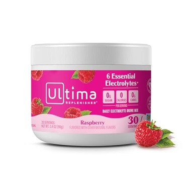 Ultima Replenisher Raspberry Electrolytes Powder 30Serving Canister