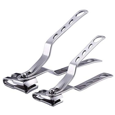 MansWill 2 Pack Rotating Nail Clippers Stainless Steel for Thick Nails
