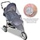 Wanateber Mosquito Net for Stroller Grey Sun Shade Protection Infant Stroller Mosquito Net and Car Seat 2Pack Portable Bug Netting Grey