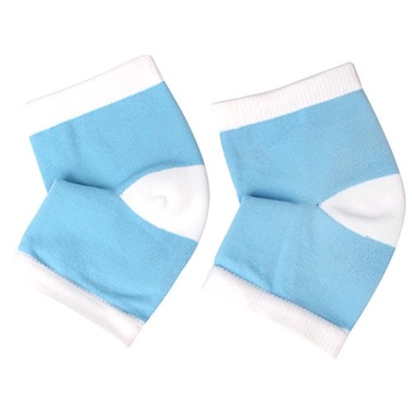 FOOTINSOLE.COM Gel Heel Socks for Men and Women Blue 1 Pair