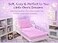 EVERYDAY KIDS 3 Piece Toddler Sheet Set Soft Breathable Microfiber Toddler Bedding Includes a Flat Sheet a Fitted Sheet and a Pillowcase Solid Pink