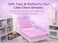 EVERYDAY KIDS 3 Piece Toddler Sheet Set Soft Breathable Microfiber Toddler Bedding Includes a Flat Sheet a Fitted Sheet and a Pillowcase Solid Pink