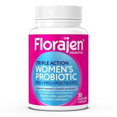 Florajen Womens Probiotic Prebiotic Probiotic Postbiotic for Digestive Immune Support Bloating Constipation Relief Vegan GlutenFree NonGMO Daily Gut Health Support 30 Capsules