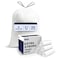 Plasticplace 6 Gallon Trash Bags White Drawstring Garbage Can Liners 17 x 20 100 Count for Bathroom Kitchen Office Car Small Trash Bags LeakProof TearResistant