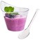 Tosnail 75 Pack 7 Ounce Clear Plastic Dessert Cups with 75 Pieces Clear Plastic Tasting Spoons