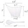 Tosnail 75 Pack 7 Ounce Clear Plastic Dessert Cups with 75 Pieces Clear Plastic Tasting Spoons