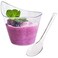 Tosnail 75 Pack 7 Ounce Clear Plastic Dessert Cups with 75 Pieces Clear Plastic Tasting Spoons