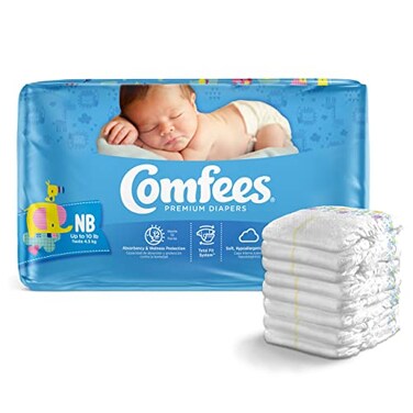 Comfees Baby Diapers for Newborns 42 Count Size N