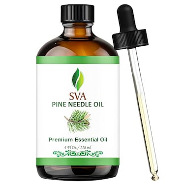 SVA ORGANICS SVA Pine Needle Essential Oil 4 Fl Oz for Diffuser Skin Hair Care Ideal for Massage DIY Blends with Dropper