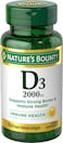 Nature's Bounty Natures Bounty Vitamin D Supports Immune Health Bone Health 2000IU Vitamin D3 150 Softgels