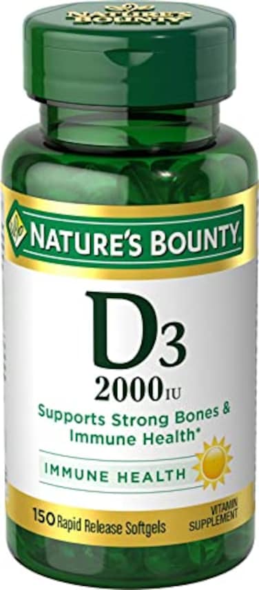 Nature's Bounty Natures Bounty Vitamin D Supports Immune Health Bone Health 2000IU Vitamin D3 150 Softgels