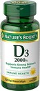Nature's Bounty Natures Bounty Vitamin D Supports Immune Health Bone Health 2000IU Vitamin D3 150 Softgels