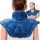 MORLIDEN Microwavable Heated Neck Wrap Warmer and Shoulder Weighted Heating Pad Microwave for Hot and Cold Compress Dark Blue