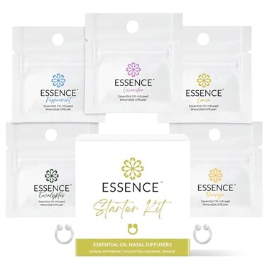 HON&Atilde;&permil; Essence Nasal Diffuser Starter Kit Essential Oil Silicone Nose Ring Inhalers for Beginners Wearable Aromatherapy Bundle for Relaxation Energy Breathing Support