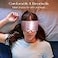 iCooBreeze 100 Natural Silk Eye Mask for Women Men Soft Pressureless Cooling Blackout Eye Covers for Sleeping Large Size Sleep Mask fits All Heads Adjustable 1PC Lotus Pink