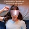iCooBreeze 100 Natural Silk Eye Mask for Women Men Soft Pressureless Cooling Blackout Eye Covers for Sleeping Large Size Sleep Mask fits All Heads Adjustable 1PC Lotus Pink