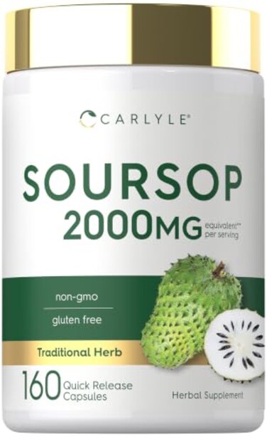 Carlyle Soursop Leaves 160 Capsules Traditional Herb