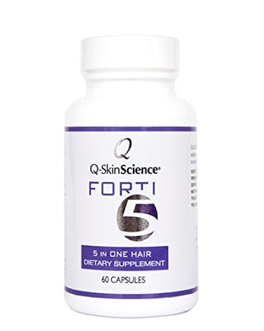 Quintessence Forti5 Hair Growth Nutritional Supplement and Vitamins with 5 Plus1 Key Substances 1 Month Supply 60 Caps