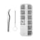 Weico 1100Pcs Eyeglasses Repair Kit Tiny Sunglasses Screws Glasses Screws and 5 Pairs Nose Pads with Micro Screwdriver Tweezer for Watch Clock Spectacle Eye Glass Repair