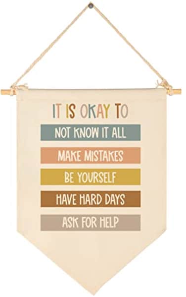 FYSIA Classroom Wall BannerTeacher GiftsGrowth Mindset Mental Health Decor