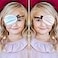eZAKKA Silk Eye Patch for Adults Kids 2PCS Eyepatch for Left Right Eye Lazy Eye After Surgery M PinkGreen