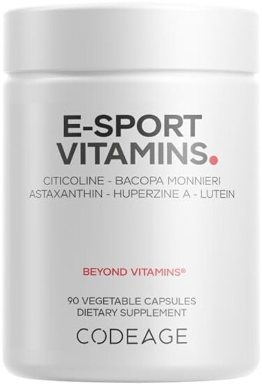 Codeage ESport Vitamins Cognizin Bacopa LTheanine 90 Capsules