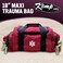 Kemp USA Maxi Trauma EMS Medical Bag Red 600D Nylon Water Resistant First Aid Kit Organizer Large Paramedic Emergency Response Bag with Reflective Trim Adjustable Strap