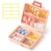 Sunkaioo 1 Pack Travel Pill OrganizerPortable Daily Pill Box7 Grid Compartments Weekly Pill Case with LablesMini Medicine Organizer BoxCompact Pocket Pharmacy for Purse Vitamin Fish Oil Container Pink