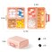 Sunkaioo 1 Pack Travel Pill OrganizerPortable Daily Pill Box7 Grid Compartments Weekly Pill Case with LablesMini Medicine Organizer BoxCompact Pocket Pharmacy for Purse Vitamin Fish Oil Container Pink