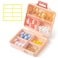 Sunkaioo 1 Pack Travel Pill OrganizerPortable Daily Pill Box7 Grid Compartments Weekly Pill Case with LablesMini Medicine Organizer BoxCompact Pocket Pharmacy for Purse Vitamin Fish Oil Container Pink