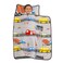 Everything Kids Grey Red Yellow and Blue Construction Toddler Nap Mat with Pillow and Blanket with Pillow and Blanket