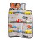 Everything Kids Grey Red Yellow and Blue Construction Toddler Nap Mat with Pillow and Blanket with Pillow and Blanket