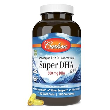 Carlson Labs Super DHA 500 mg 180 Softgels