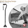 Dotday 2 Pack Cane Tips for Stability Self Standing Cane Base for Most Walking Canes Walking Sticks Folding Canes NonSlip Replacement Quad Cane Tip Heavy Duty 4 Prong Rubber Cane Foot Pad Black