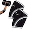 AEOLOS Compression Elbow SleevesPair 5mm Neoprene Elbow Barces for Weightlifting Powerlifting Tennis Golf and Basketball Large Black