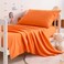 NTBAY Toddler Sheet Set 3Piece Microfiber Crib Sheet Set Flat Sheet Fitted Sheet Pillowcase Solid Toddler Bedding Orange