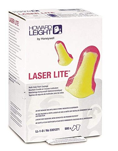 Howard Leight 50 Pairs LL1 Laser Lite Uncorded Ear Plugs in Polybag NRR 32 Individually packed in Pairs in sealed plastic bag