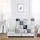 Sweet Jojo Designs Navy Blue Mint and Grey Woodsy Deer Boys Baby Bedding 4 Piece Crib Set