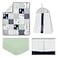 Sweet Jojo Designs Navy Blue Mint and Grey Woodsy Deer Boys Baby Bedding 4 Piece Crib Set