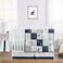 Sweet Jojo Designs Navy Blue Mint and Grey Woodsy Deer Boys Baby Bedding 4 Piece Crib Set