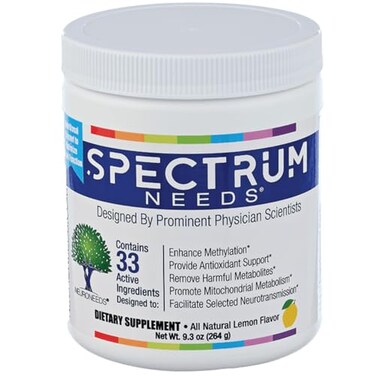 Neuro Needs SpectrumNeeds by NeuroNeeds Comprehensive Nutritional Support with 33 Active Ingredients for Overall WellBeing Lemon Flavor