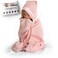 مناشف أطفال فاخرة من Warm Cuddles مزودة بغطاء رأس، مصنوعة من رايون الخيزران فائق النعومة، لون وردي.