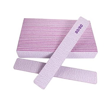 GigaGround 8080 Grit Nail Files Emery Boards Nail File for Acrylic and Gel Nails Coarse Nail File Double Sided 80 Grits Emory Professional Filers Reusable Washable Manicure Square Gray